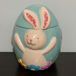 Spring Bunny Cookie Jar